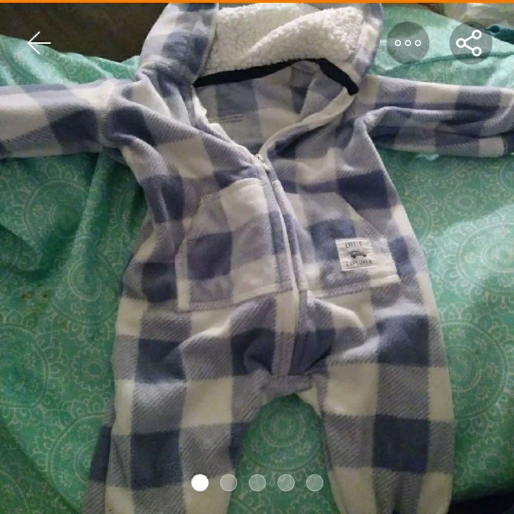 Brand New Baby Boy Snowsuit W/ Hood and Pockets